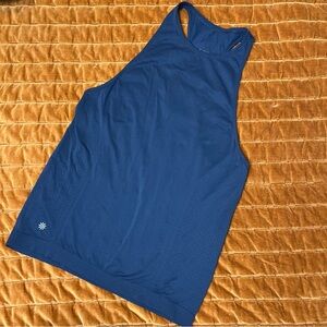 Woman Athleta Navy Blue Sleeveless Athletic Tank Top XS‎